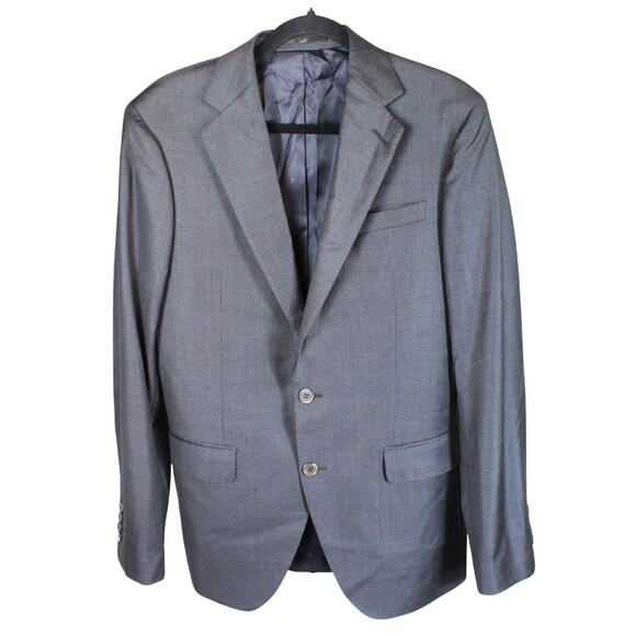 Loro Piana Blazer Mens 40 R Knot Standard Gray Super 150s Wool Tailored Jacket